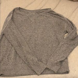 Grey off shoulder pacsun sweatshirt pullover